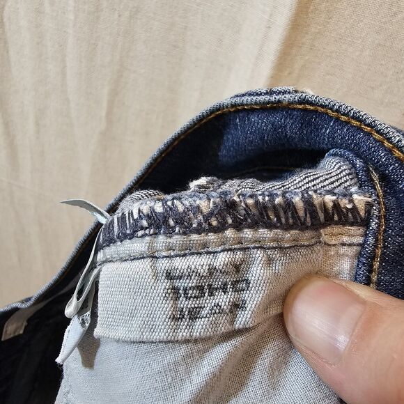 DKNY Soho Capri Jeans Large Cuff Women Size 10 Medium Wash Back Tab Pockets - Picture 12 of 15